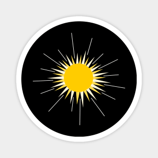 Bright yellow radiant shining sun Magnet